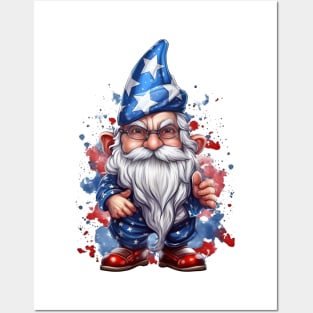 4th of July Gnome #3 Posters and Art
